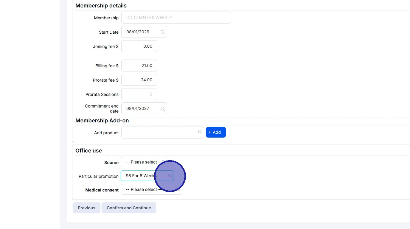 Sales Applying a Promo Code