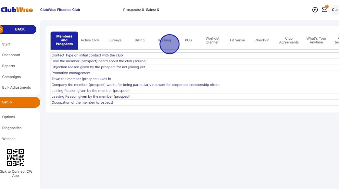 Back Menu - How to create chargeable PT Products