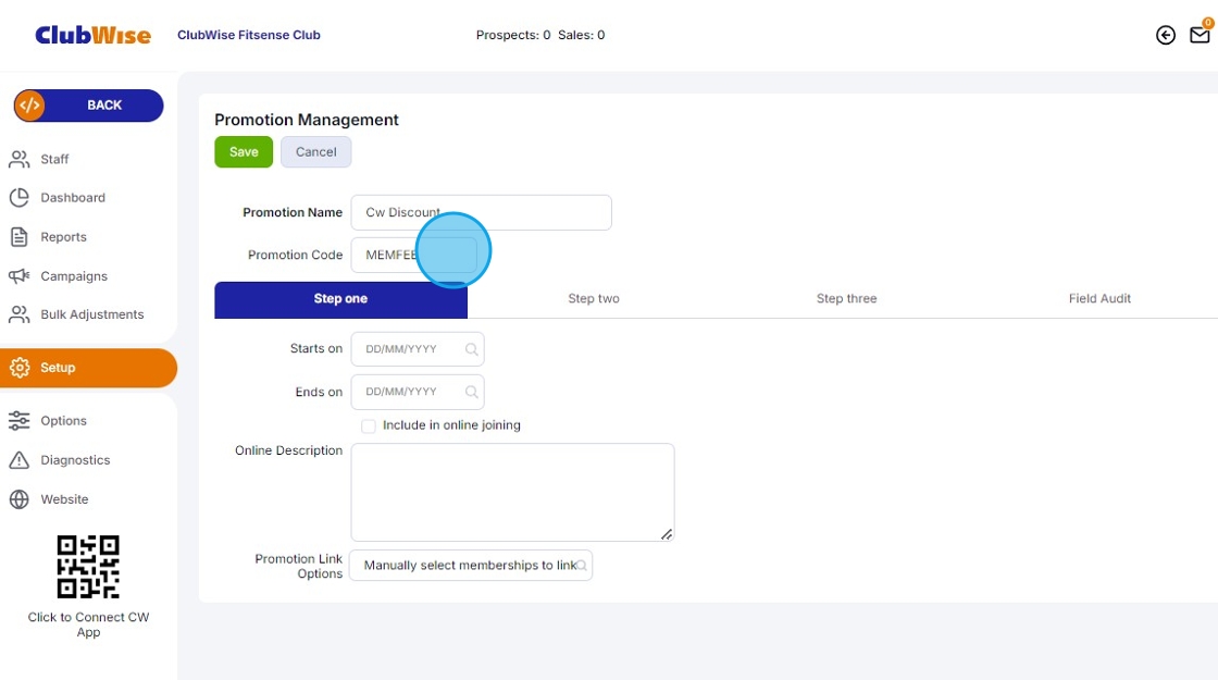 Set Up Promotional Discount for Membership Fees