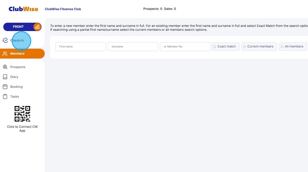 Check In - How to Use Clubwise Check-In View Further Visits