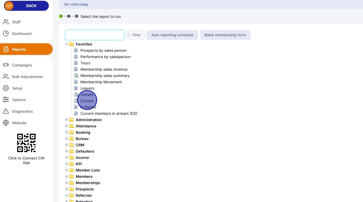 Reports - How to run a report