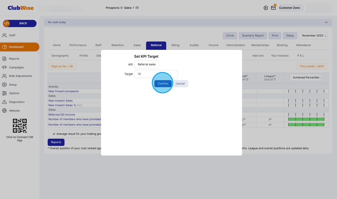Dashboard - Retention & Referrals