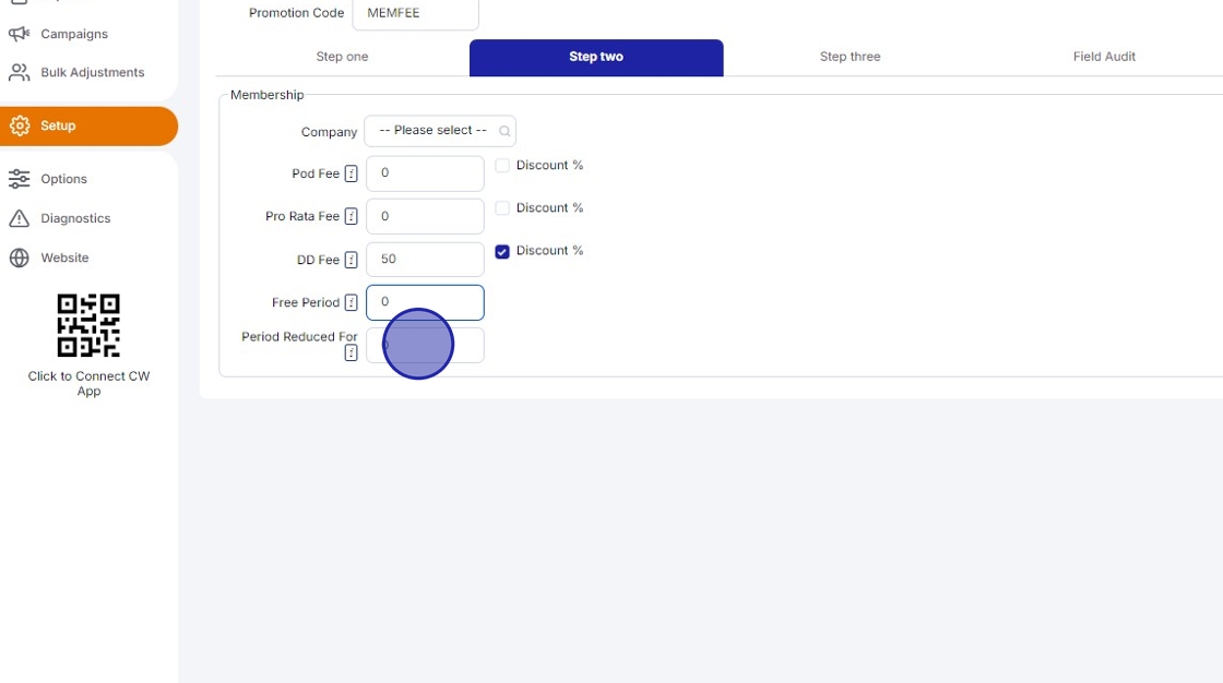 Create a promo code where receive discount for a set period of time